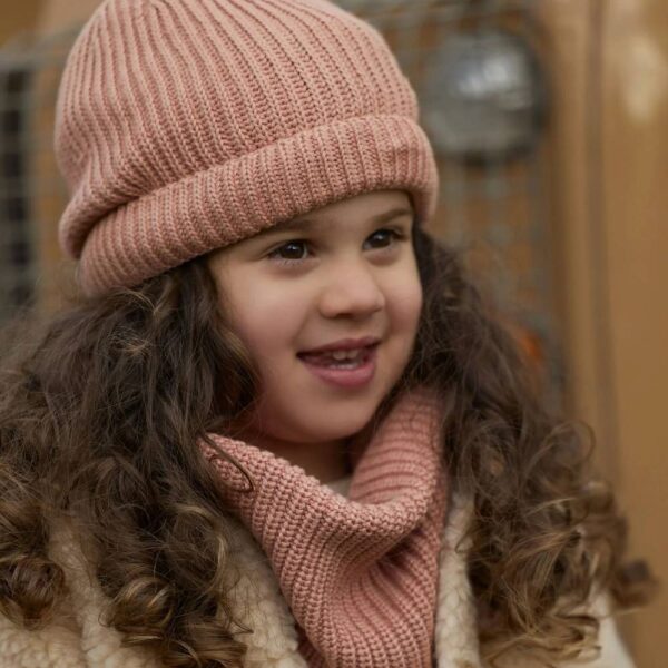 Плетена шапка Little Dutch Deep pink